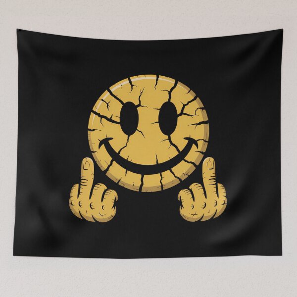 Item preview, Smile Face Funny Middle Finger Joke Meme designed and sold by aidenpier.