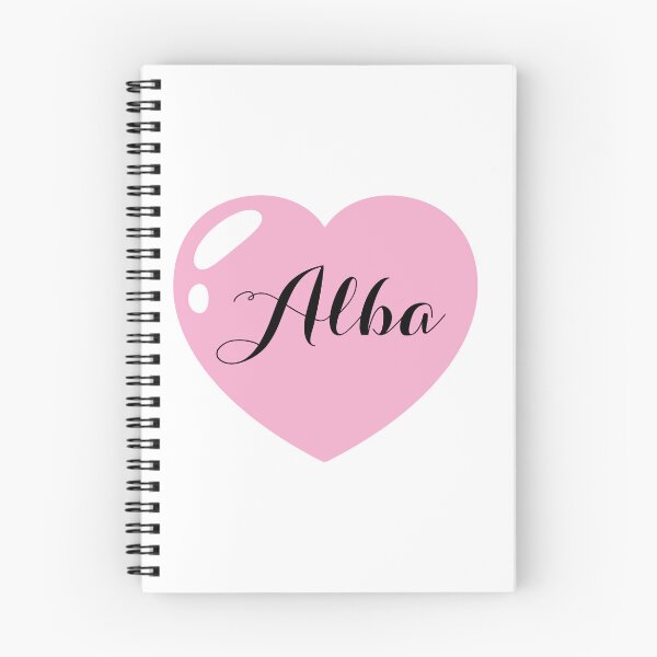 Artikelvorschau, Alba Name mit rosa Herz entworfen und verkauft von Monika Howarth.