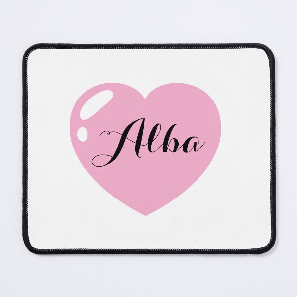 Item preview, Alba Name with Pink Heart  designed and sold by Monika Howarth.