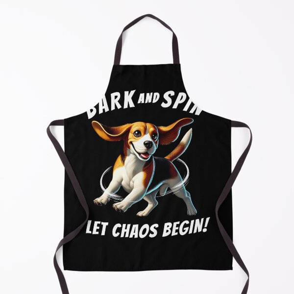 Item preview, Bark and Spin Let Chaos Begin Funny Beagle Dog Mom Dad designed and sold by Kimberley King Art  King Art.