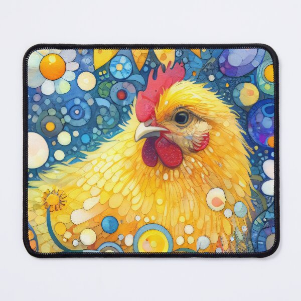 Item preview, Cheerful Summer Folk Hen - Scandinavian Folk Art by heidiannemorris © designed and sold by FOLK ART FUSION by heidiannemorris.