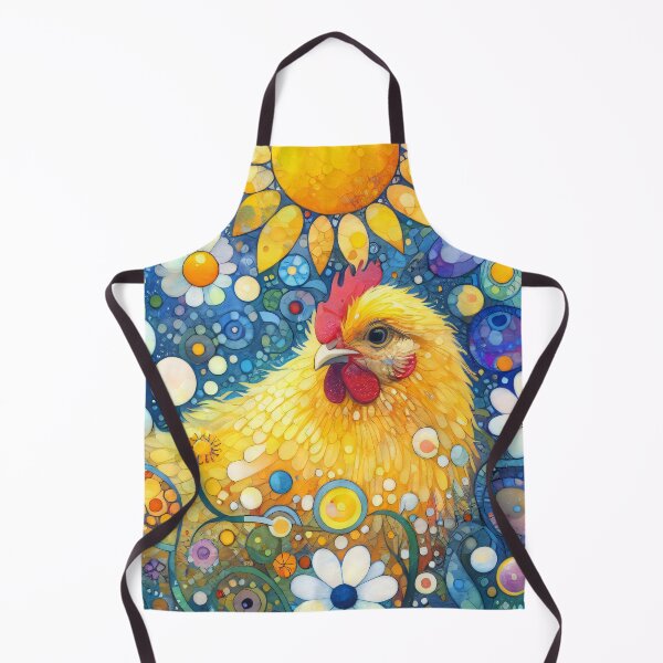 Item preview, Cheerful Summer Folk Hen - Scandinavian Folk Art by heidiannemorris © designed and sold by FOLK ART FUSION by heidiannemorris.