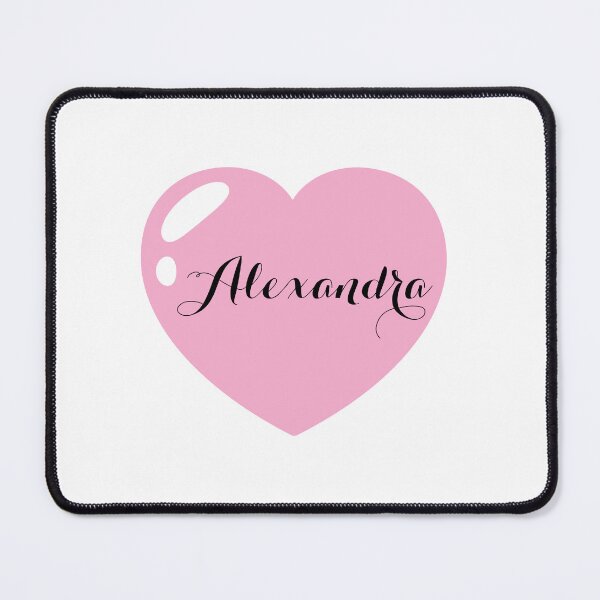 Item preview, Alexandra Name with Pink Heart designed and sold by Monika Howarth.