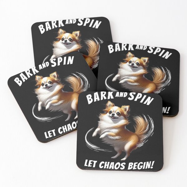 Item preview, Bark and Spin Let Chaos Begin Funny Chihuahua Dog Mom Dad designed and sold by Kimberley King Art  King Art.