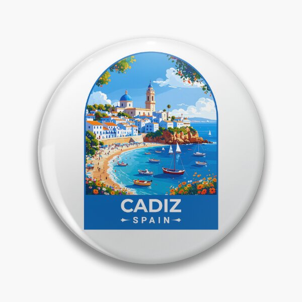 Item preview, cadiz Spain - Travel Poster designed and sold by TulipaGraphics.