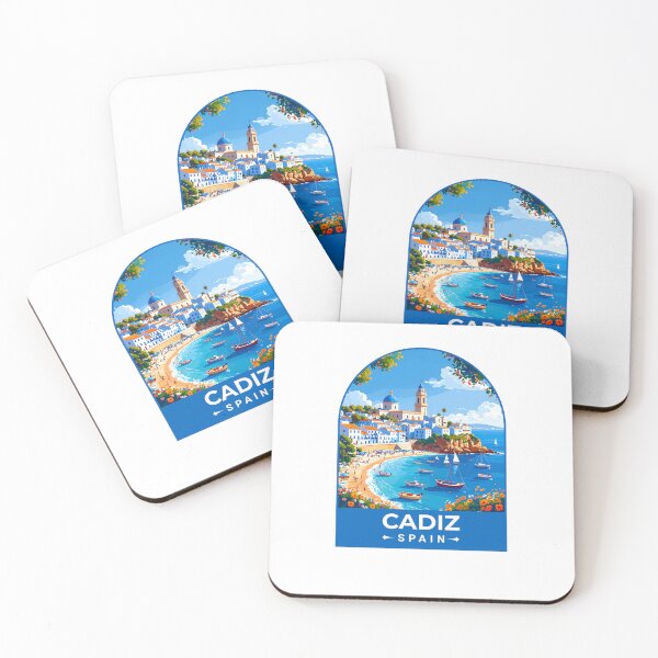 Item preview, cadiz Spain - Travel Poster designed and sold by TulipaGraphics.