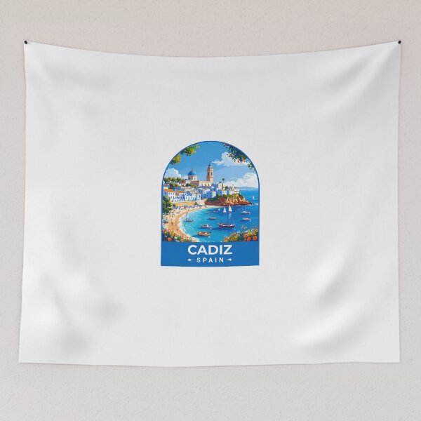 Item preview, cadiz Spain - Travel Poster designed and sold by TulipaGraphics.
