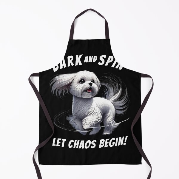 Item preview, Bark and Spin Let Chaos Begin Funny Maltese Dog Mom Dad designed and sold by Kimberley King Art King Art.