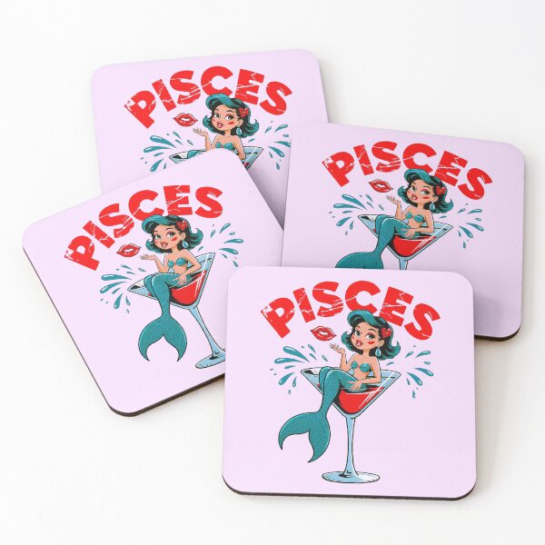 Item preview, Pisces Mermaid Cocktail Zodiac Sign Shirt designed and sold by Amanda's Factory.