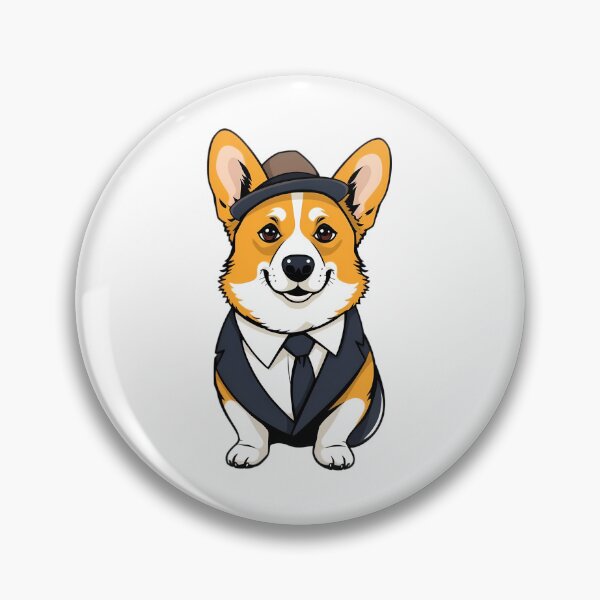 Item preview, A corgi dog wearing a suit and a gentleman's hat designed and sold by DOG DESIGN.
