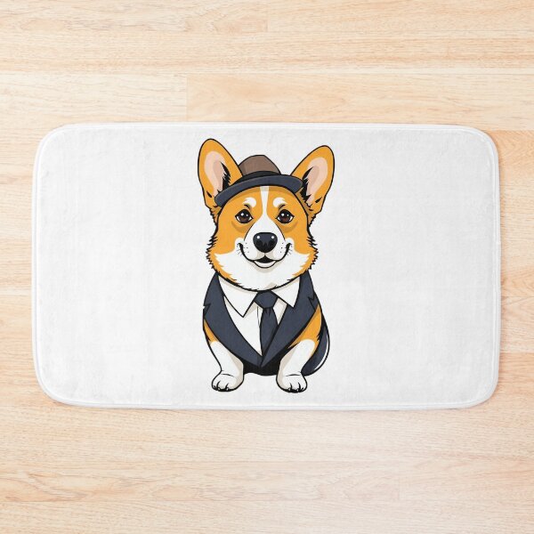 Item preview, A corgi dog wearing a suit and a gentleman's hat designed and sold by DOG DESIGN.