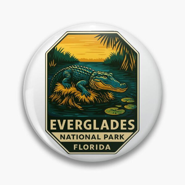 Item preview, Everglades National Park Retro Swamp Wildlife Sticker designed and sold by Ismeal Von.