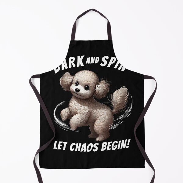 Item preview, Bark and Spin Let Chaos Begin Funny Toy Poodle Dog Mom Dad designed and sold by Kimberley King Art King Art.