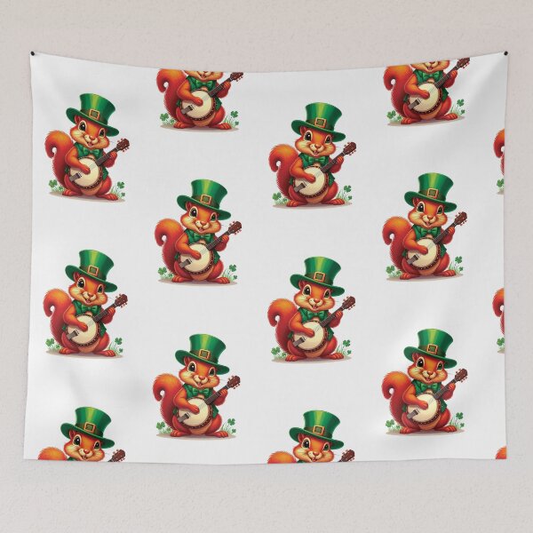 Item preview, Irish Red Squirrel Playing Banjoo: Red designed and sold by caffin8ed.