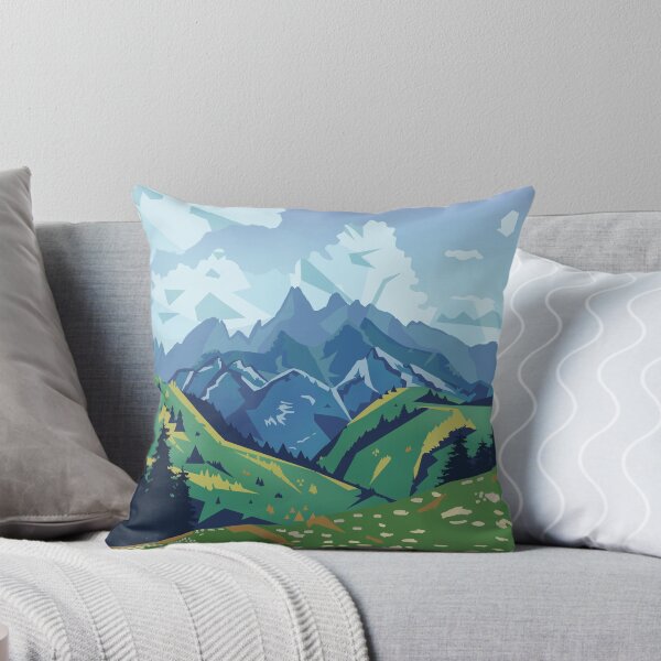 Item preview, Impresión artística de paisaje de montaña estilizado designed and sold by Amelune Sketchbook.