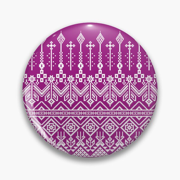 Item preview, Pixelated Thai Magenta and White Pattern designed and sold by DesignByNui.