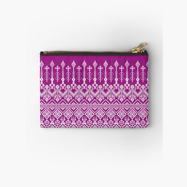 Item preview, Pixelated Thai Magenta and White Pattern designed and sold by DesignByNui.