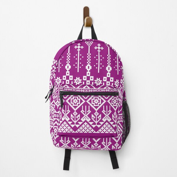 Item preview, Pixelated Thai Magenta and White Pattern designed and sold by DesignByNui.