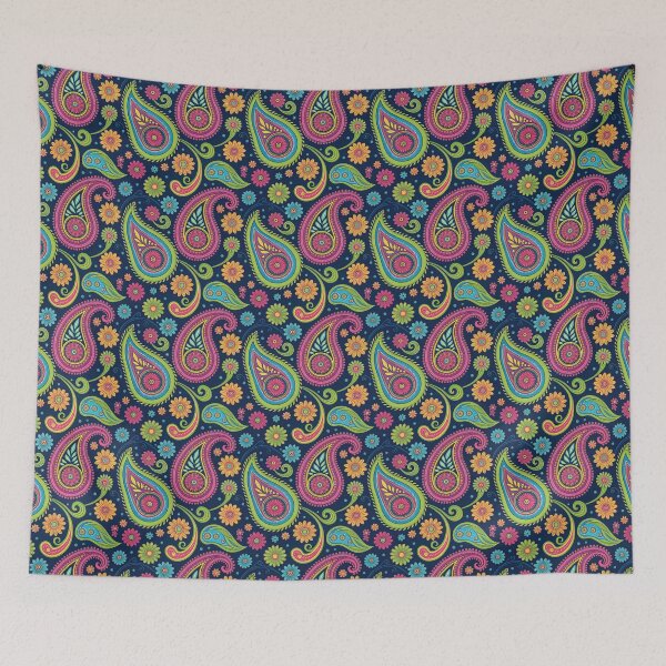 Item preview, Boho Paisley Garden – Colorful Floral Mehndi Pattern designed and sold by Artsprint941.