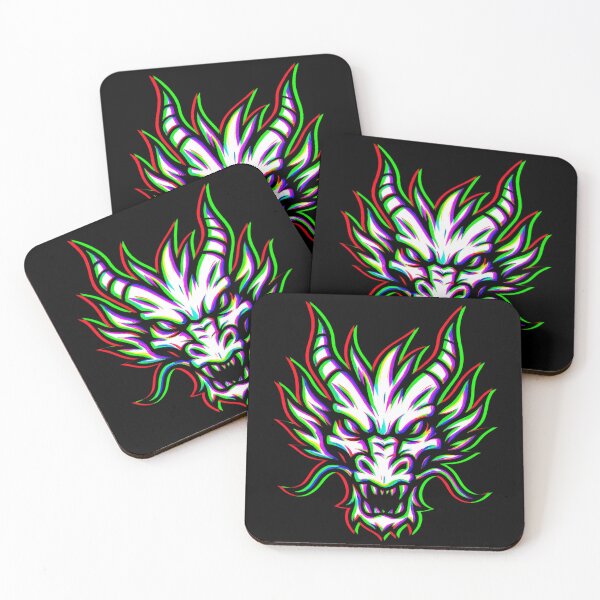 Item preview, RGB Glitch Vaporwave Dragon designed and sold by Charisma Enigma.