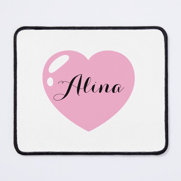 Item preview, Alina Name with Pink Heart  designed and sold by Monika Howarth.