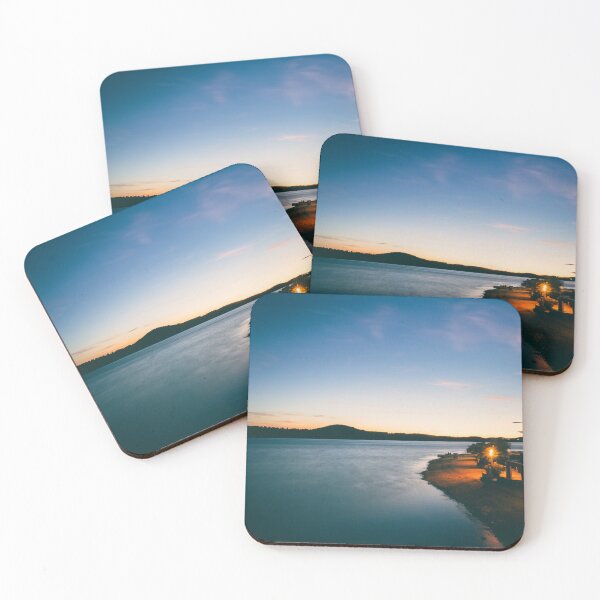 Item preview, Moonlit Shoreline – Vertical Tranquil Dusk Coast Print designed and sold by Ellaire.