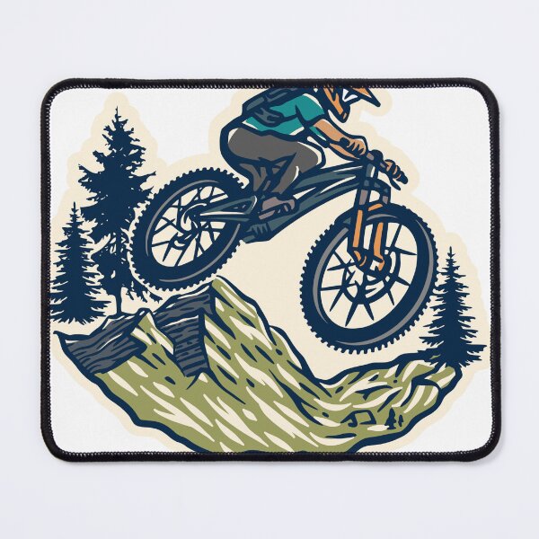 Item preview, Mountain Biker Jumping on Trail – Adventure Sticker Art designed and sold by PRINTJIT.
