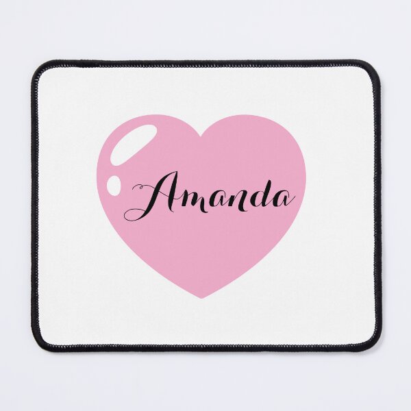 Item preview, Amanda Name with Pink Heart designed and sold by Artbymonika.