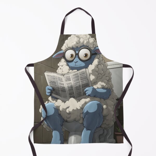 Item preview, Animal Toilet Studious Sheep Reads Newspaper Rustic Bathroom Greenery Charm designed and sold by juniorcastros.