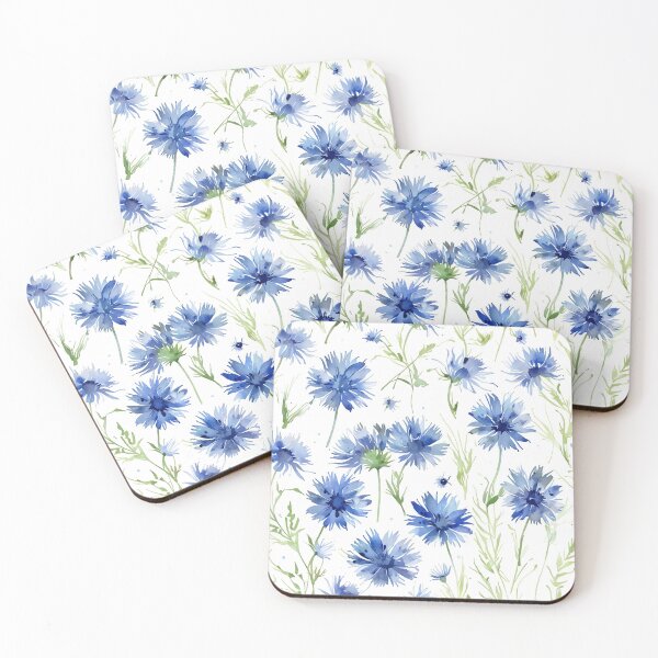 Item preview, Blue Cornflowers Watercolor designed and sold by CoolPixels.