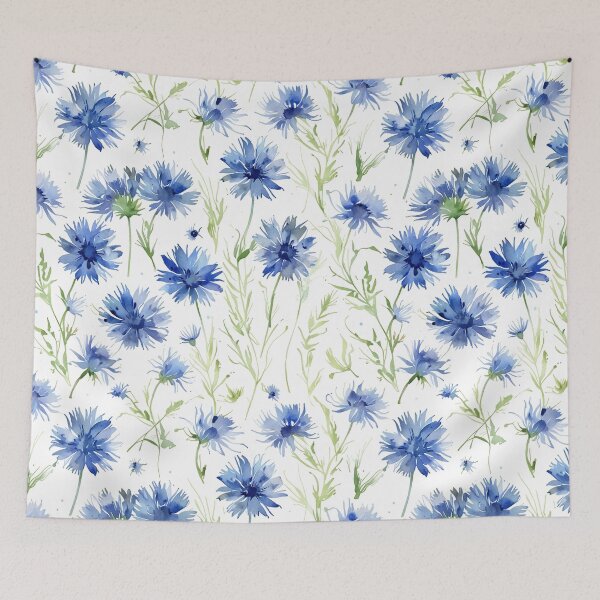 Item preview, Blue Cornflowers Watercolor designed and sold by CoolPixels.