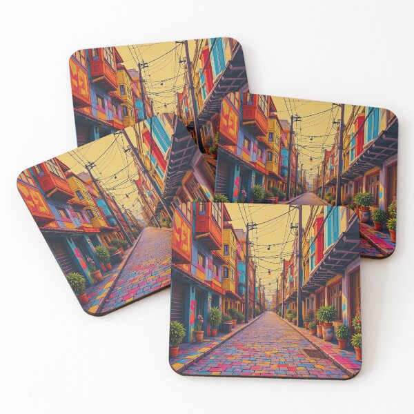 Item preview, Colorful Alleyway: Vibrant Urban Impressionism . designed and sold by  StickAndStyle .