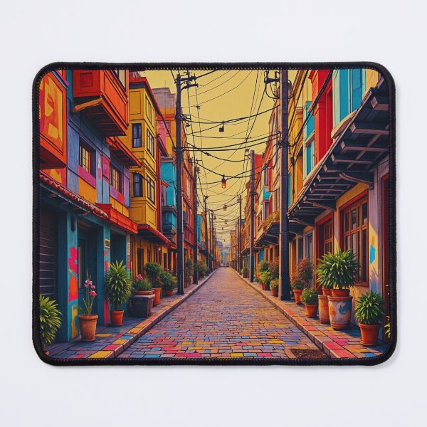 Item preview, Colorful Alleyway: Vibrant Urban Impressionism . designed and sold by StickAndStyle .