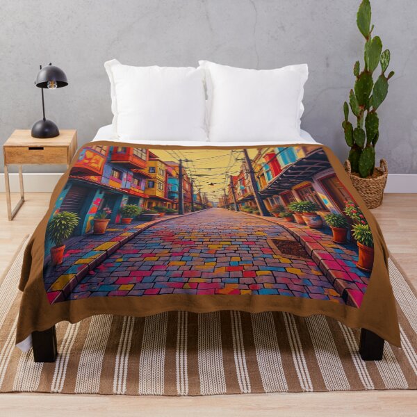 Item preview, Colorful Alleyway: Vibrant Urban Impressionism . designed and sold by StickAndStyle .