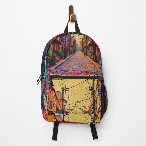 Item preview, Colorful Alleyway: Vibrant Urban Impressionism . designed and sold by StickAndStyle .
