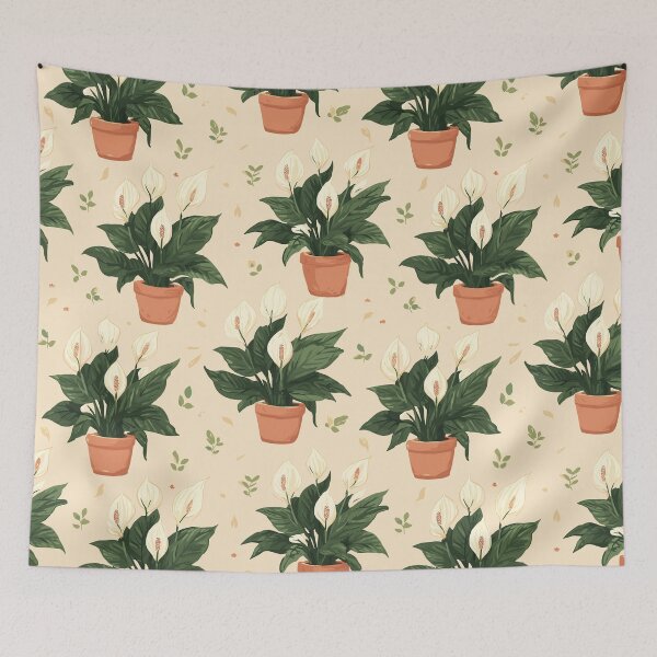 Item preview, Botanical Peace Lily Pattern designed and sold by bapupa.