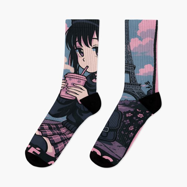 Item preview, Emo anime girl and coffee in Paris designed and sold by Emo-World-Tour.