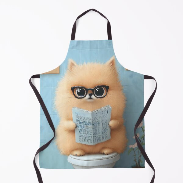 Item preview, Animal Fluffy Pastel Studious Pomeranian Dog Toilet Newspaper Ritual designed and sold by juniorcastros.