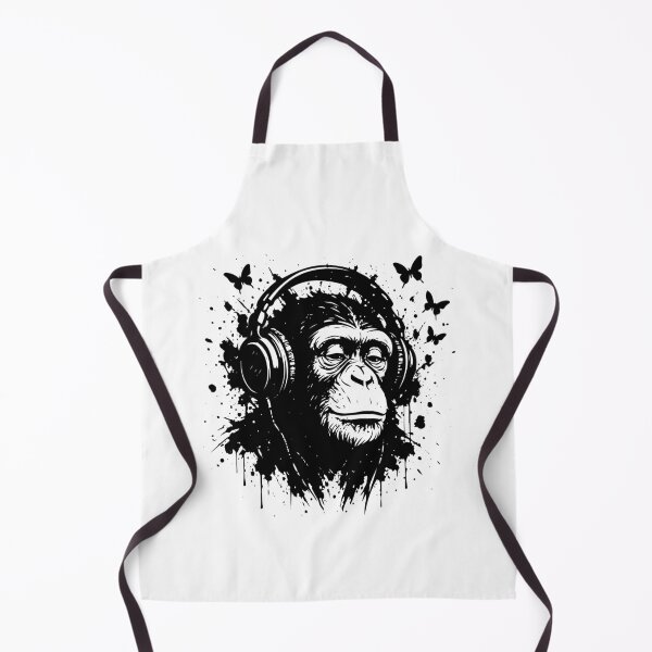 Item preview, Monkey with Headphone  designed and sold by Galaxi Tee.