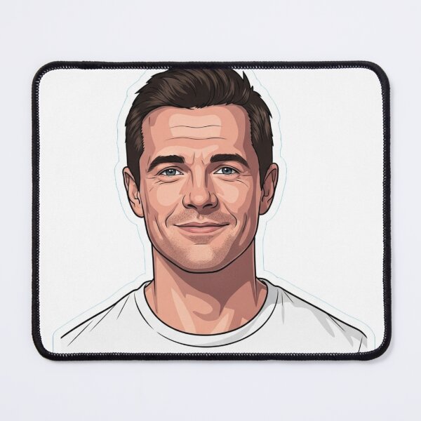 Item preview, Julian McMahon Sticker – Minimalist Portrait of the Actor in Clean Vector Style designed and sold by NOVOZA.