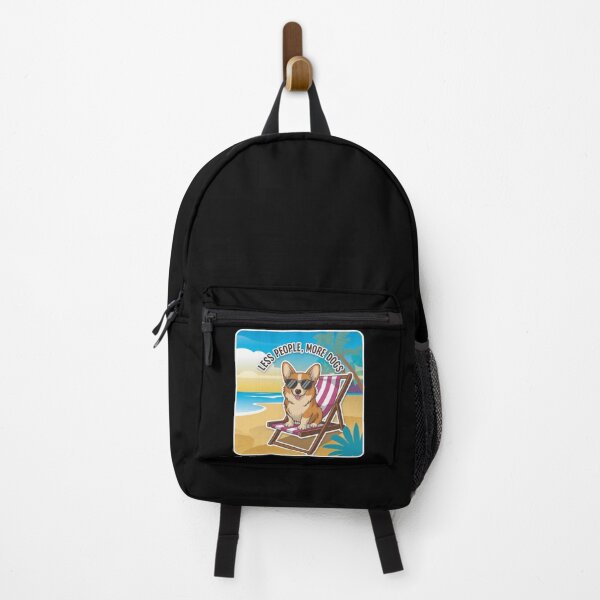 Item preview, Beach Bum Corgi "Less People, More Dogs" Vacation Vibes designed and sold by DogDigiArt.