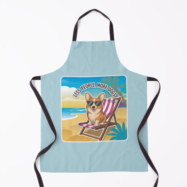 Item preview, Beach Bum Corgi "Less People, More Dogs" Vacation Vibes designed and sold by DogDigiArt.