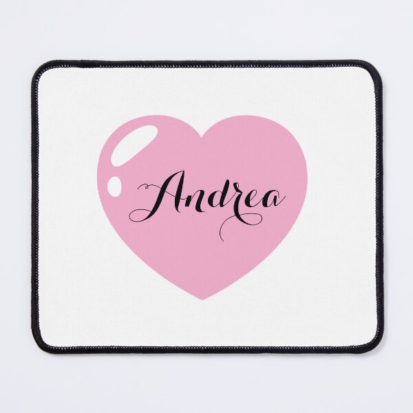 Item preview, Andrea Name with Pink Heart designed and sold by Artbymonika.