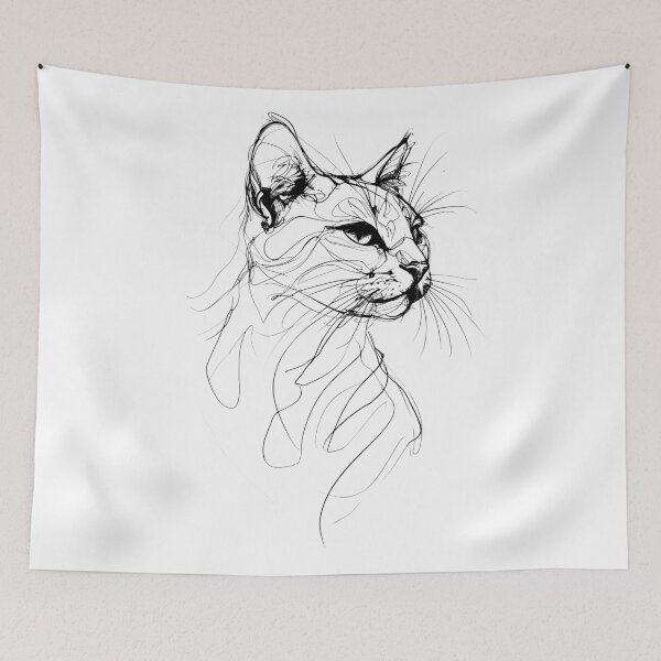 Item preview, Fluid Line Cat Sketch designed and sold by caracatita75.