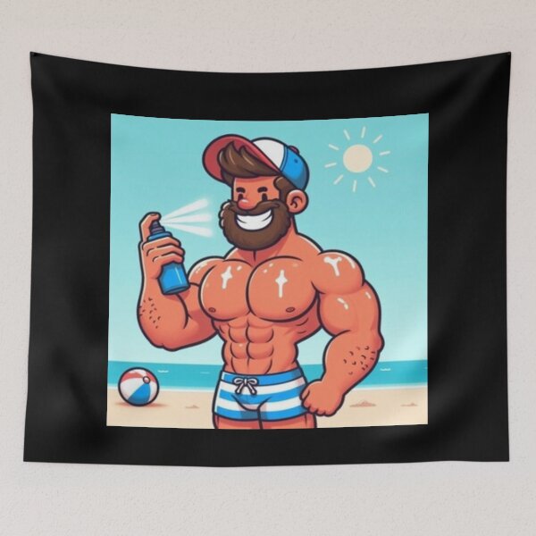 Item preview, Summer Muscle Bear Power LGBTQ Gay Pride Graphic Design designed and sold by ItsAKinkThing.