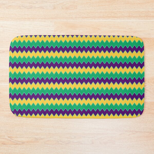 Item preview, Mardi Gras Chevron Heart Pattern – Purple, Green & Yellow Zigzag Design designed and sold by larissa-myrie.