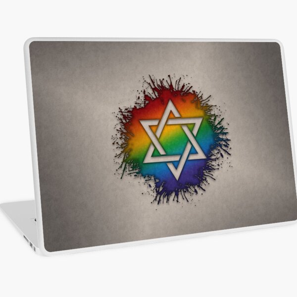 Rainbow Star of David Laptop Skin
