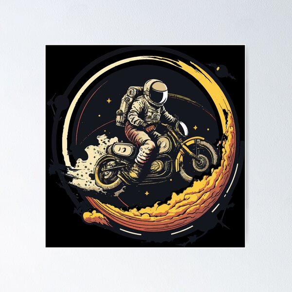 Item preview, Vintage Astronaut Motorcross Cosmic Racer designed and sold by Jcat7.