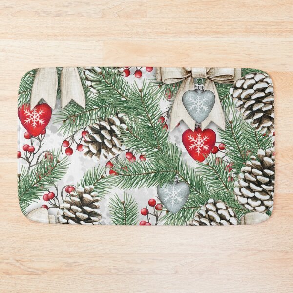 Item preview, christmas watercolor pattern leaf background classic tshirt designed and sold by anandsiva2703.