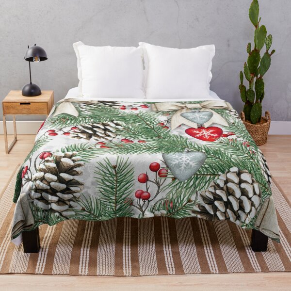 Item preview, christmas watercolor pattern leaf background classic tshirt designed and sold by anandsiva2703.
